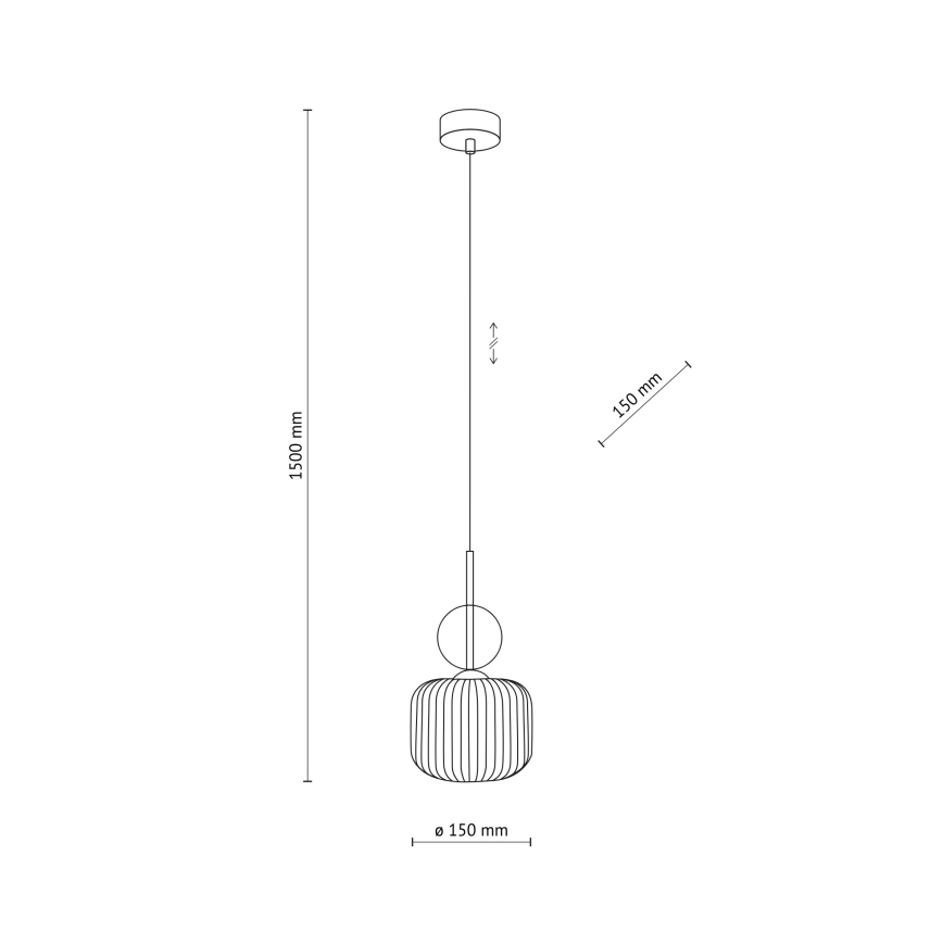 Candeeiro suspenso com cabo SOPHIA 1xE14/10W/230V preto/bege fumê