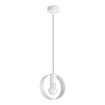 Candeeiro suspenso com cabo TITRAN 1xE27/60W/230V branco
