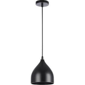 Candeeiro suspenso COMO 1xE27/60W/230V diâmetro 17 cm preto