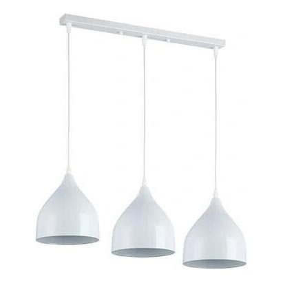 Candeeiro suspenso COMO 3xE27/60W/230V branco