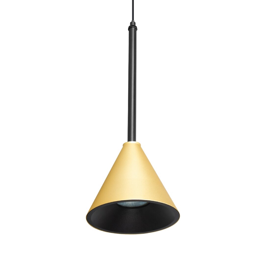 Candeeiro suspenso CONE 1xGU10/10W/230V dourado/preto