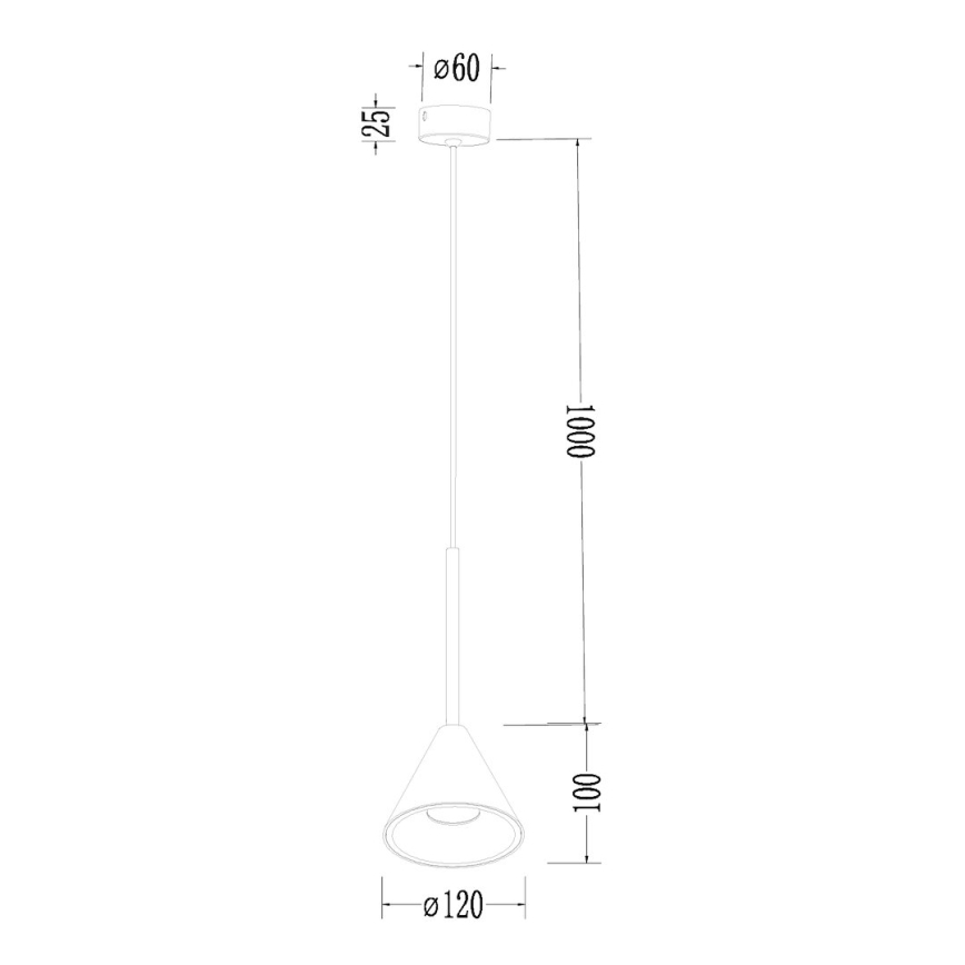 Candeeiro suspenso CONE 1xGU10/10W/230V dourado/preto
