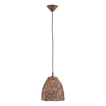 Candeeiro suspenso CONGO 1xE27/15W/230V castanho