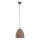 Candeeiro suspenso CONGO 1xE27/15W/230V castanho