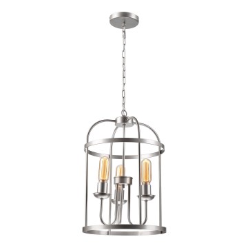 Candeeiro suspenso CONSTANTINE 3xE27/60W/230V cromado mate