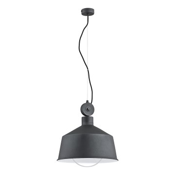 Candeeiro suspenso CORA 1xE27/15W/230V cinzento