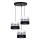 Candeeiro suspenso CORAL 3xE27/60W/230V preto/branco/cromado mate diâmetro 45 cm