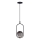 Candeeiro suspenso CORDEL 1xG9/28W/230V preto/fumado preto