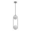 Candeeiro suspenso CORDEL 2xG9/28W/230V cromado brilhante