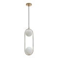 Candeeiro suspenso CORDEL 2xG9/28W/230V dourado