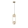 Candeeiro suspenso CORDEL 2xG9/28W/230V latão/fumado bege