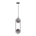 Candeeiro suspenso CORDEL 2xG9/28W/230V preto/fumado preto