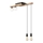 Candeeiro suspenso CORTINA 2xE27/15W/230V + 2xG9/5W/230V preto/carvalho
