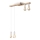 Candeeiro suspenso CORTINA 4xE27/15W/230V branco/carvalho