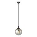 Candeeiro suspenso COSMO 1xE14/10W/230V diâmetro 14 cm preto/cinzento