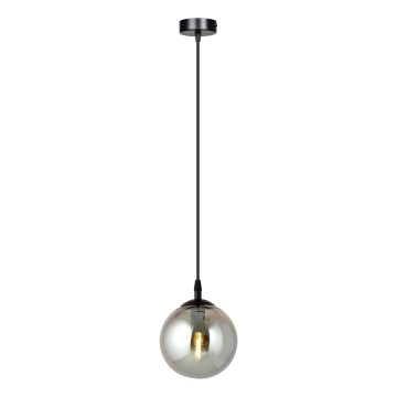 Candeeiro suspenso COSMO 1xE14/10W/230V diâmetro 14 cm preto/cinzento
