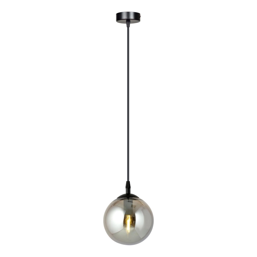 Candeeiro suspenso COSMO 1xE14/10W/230V diâmetro 14 cm preto/cinzento