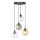 Candeeiro suspenso COSMO 4xE14/10W/230V diâmetro 40 cm preto/cinzento/bege/transparente