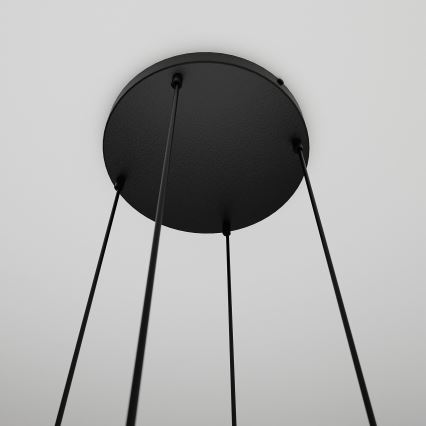 Candeeiro suspenso COSMO 4xE14/10W/230V diâmetro 40 cm preto/cinzento/bege/transparente