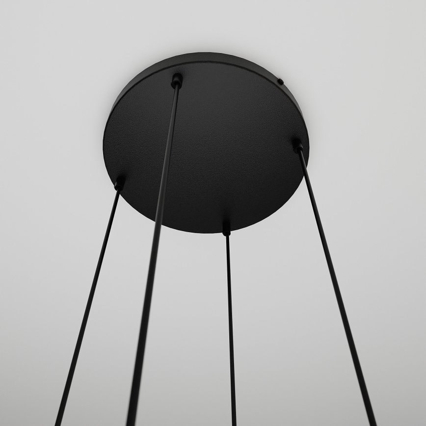 Candeeiro suspenso COSMO 4xE14/10W/230V diâmetro 40 cm preto/cinzento/bege/transparente