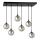 Candeeiro suspenso COSMO 6xE14/10W/230V preto/cinzento