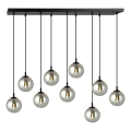 Candeeiro suspenso COSMO 9xE14/10W/230V preto/cinzento