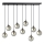 Candeeiro suspenso COSMO 9xE14/10W/230V preto/cinzento