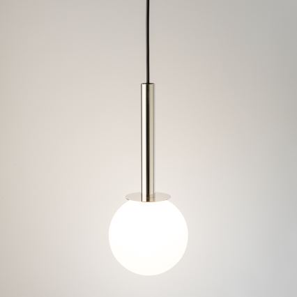 Candeeiro suspenso DAISY 1xG9/12W/230V diâmetro 14 cm cromado brilhante/preto/branco