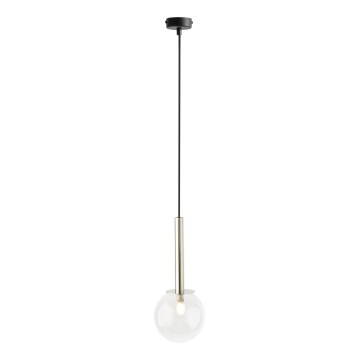 Candeeiro suspenso DAISY 1xG9/12W/230V diâmetro 14 cm cromado brilhante/preto/transparente