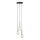 Candeeiro suspenso DAISY 3xG9/12W/230V diâmetro 27 cm cromado brilhante/preto/branco