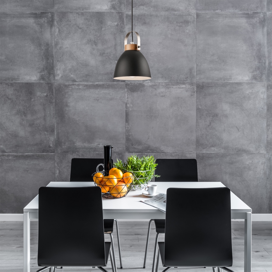 Candeeiro suspenso DANIELLE 1xE27/60W/230V faia