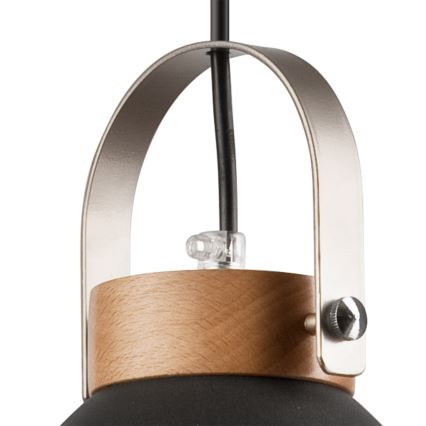 Candeeiro suspenso DANIELLE 2xE27/60W/230V faia