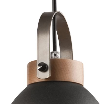 Candeeiro suspenso DANIELLE 3xE27/60W/230V faia