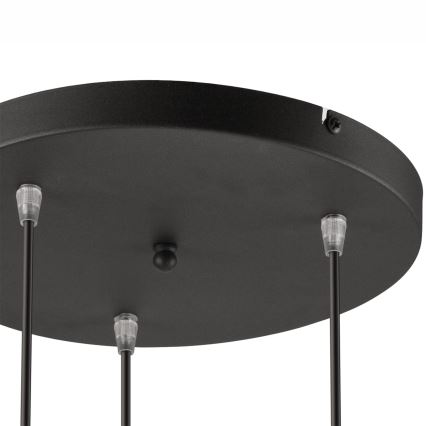 Candeeiro suspenso DANIELLE 3xE27/60W/230V faia