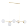 Candeeiro suspenso DANSA 5xE14/10W/230V dourado
