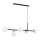 Candeeiro suspenso DANSA 5xE14/10W/230V preto/dourado
