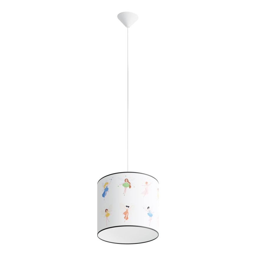 Candeeiro suspenso de criança FAIRY 1xE27/15W/230V diâmetro 30 cm fada