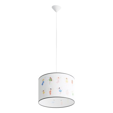 Candeeiro suspenso de criança FAIRY 1xE27/15W/230V diâmetro 40 cm fada