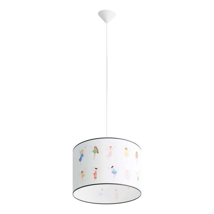 Candeeiro suspenso de criança FAIRY 1xE27/15W/230V diâmetro 40 cm fada