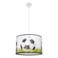 Candeeiro suspenso de criança FOOTBALL 1xE27/15W/230V diâmetro 40 cm futebol