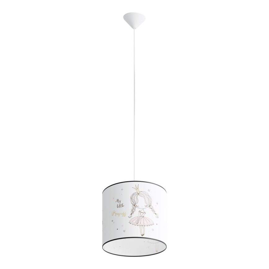 Candeeiro suspenso de criança PRINCESS 1xE27/15W/230V diâmetro 30 cm Princesa