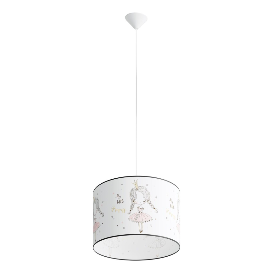 Candeeiro suspenso de criança PRINCESS 1xE27/15W/230V diâmetro 40 cm Princesa