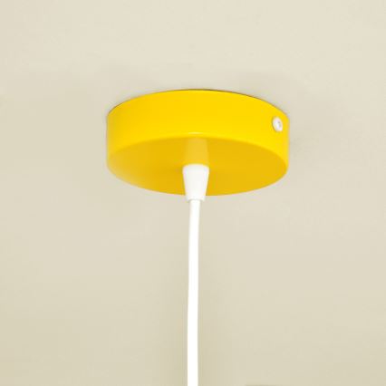Candeeiro suspenso de criança STARS 1xE27/15W/230V amarelo/branco