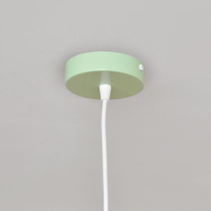 Candeeiro suspenso de criança STARS 1xE27/15W/230V verde/branco
