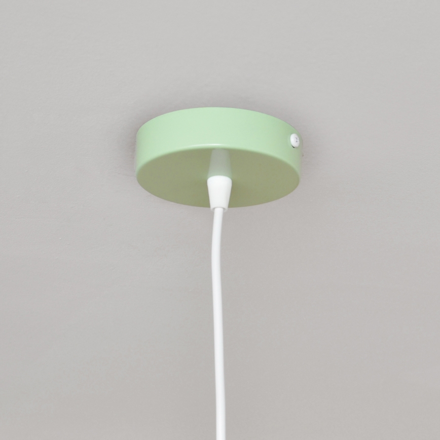 Candeeiro suspenso de criança STARS 1xE27/15W/230V verde/branco