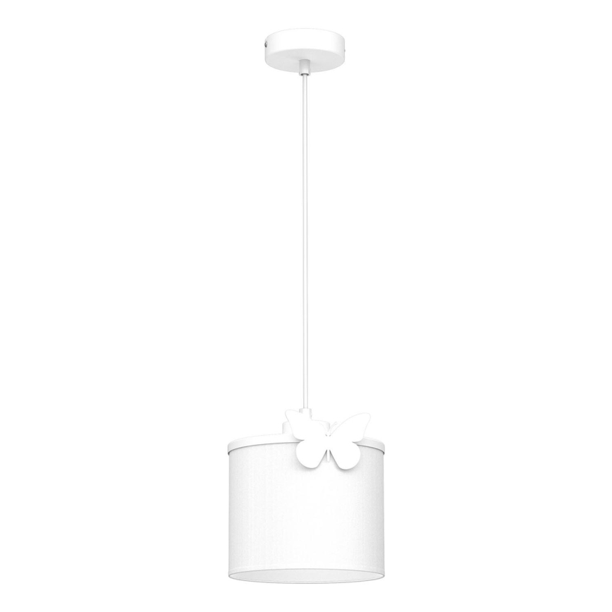 Candeeiro suspenso de criança SWEET 1xE27/15W/230V branco/borboleta