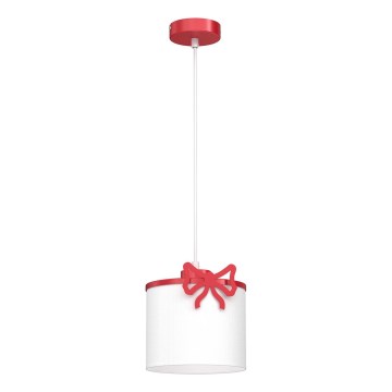 Candeeiro suspenso de criança SWEET 1xE27/15W/230V branco/vermelho/arco