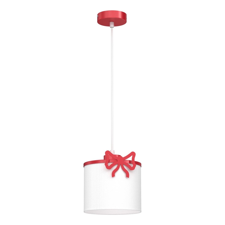 Candeeiro suspenso de criança SWEET 1xE27/15W/230V branco/vermelho/arco
