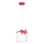 Candeeiro suspenso de criança SWEET 1xE27/15W/230V branco/vermelho/arco
