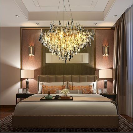 Candeeiro suspenso de cristal 11xG9/40W/230V dourado